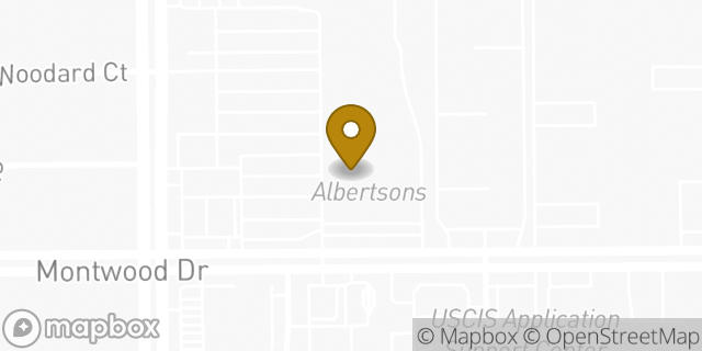 Map showing the location of Albertsons in El Paso, TX 79925