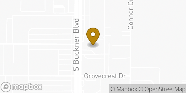 Map showing the location of Bank of America in Dallas, TX 75217