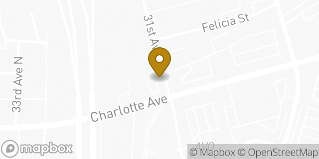 Map showing the location of Hertz in Nashville, TN 37209