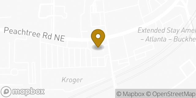 Map showing the location of Starbucks in Brookhaven, GA 30319