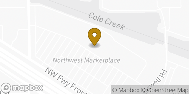 Map showing the location of Amazon Locker - Aberration in Houston, TX 77040