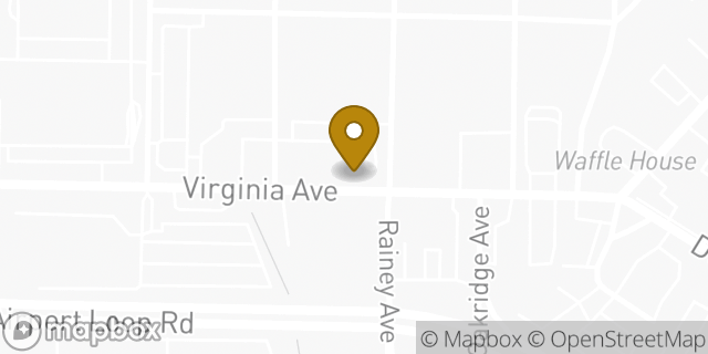 Map showing the location of Dunkin' in Hapeville, GA 30354