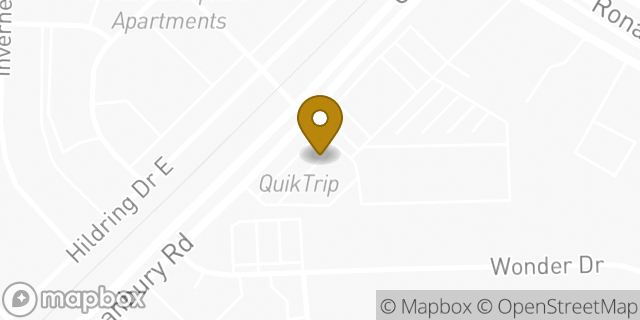 Map showing the location of QuikTrip in Fort Worth, TX 76133