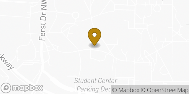 Map showing the location of Dunkin' in Atlanta, GA 30308