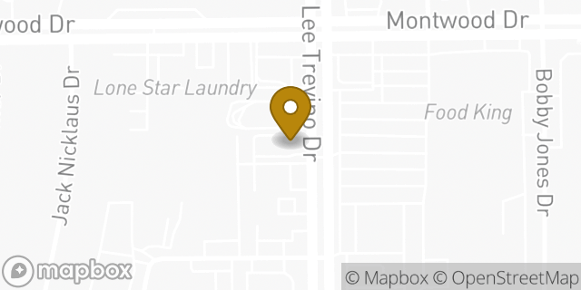 Map showing the location of Starbucks in El Paso, TX 79936