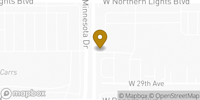 Map showing the location of Walgreens in Anchorage, AK 99503