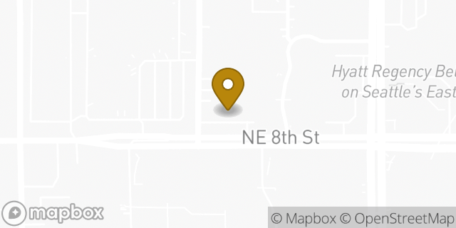 Map showing the location of Starbucks Coffee Company in Bellevue, WA 98004