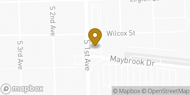 Map showing the location of Dunkin' in Maywood, IL 60153
