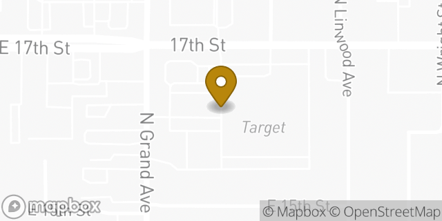 Map showing the location of Target in Santa Ana, CA 92705