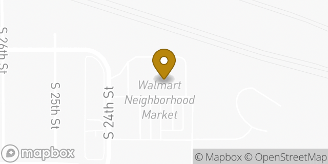 Map showing the location of Walmart Neighborhood Market in Kansas City, KS 66106