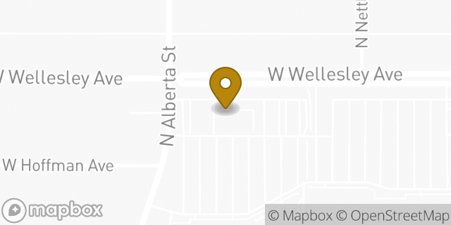 Map showing the location of Subway in Spokane, WA 99205