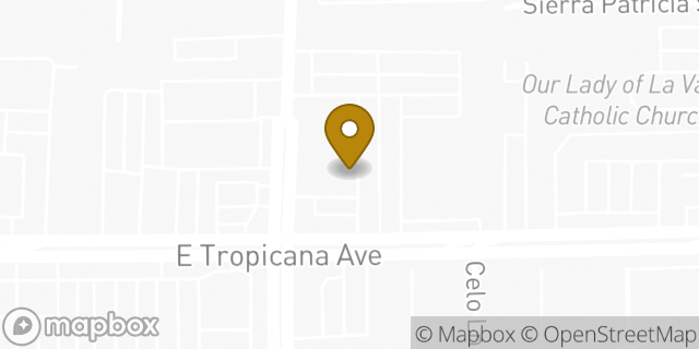 Map showing the location of Bank Of America in Las Vegas, NV 89121