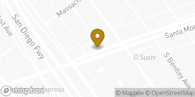 Map showing the location of Starbucks in Los Angeles, CA 90025