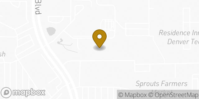Map showing the location of Bright Horizons Montessori at Fiddler's Green in Englewood, CO 80111