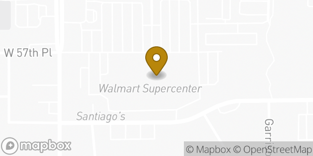 Map showing the location of Walmart in Arvada, CO 80002