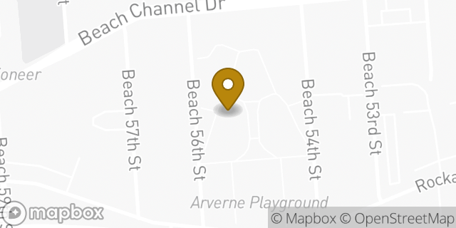 Map showing the location of Amazon Locker - Dexi in Arverne, NY 11692
