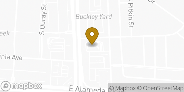Map showing the location of McDonald's in Aurora, CO 80017