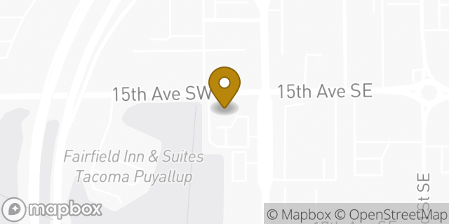 Map showing the location of Amazon Locker - Hipster in Puyallup, WA 98371