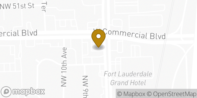 Map showing the location of Amazon Locker - Priesthood in Fort Lauderdale, FL 33309