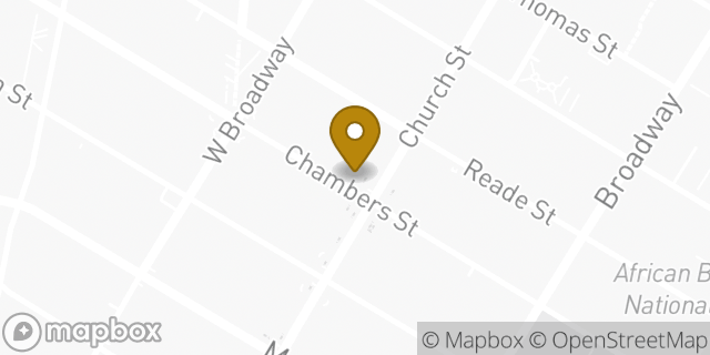 Map showing the location of Own Your Fitness in New York, NY 10007
