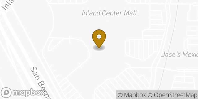 Map showing the location of LensCrafters in San Bernardino, CA 92408