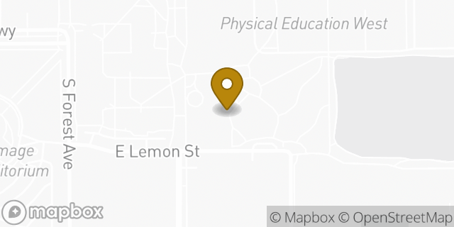 Map showing the location of Starbucks in Tempe, AZ 85287