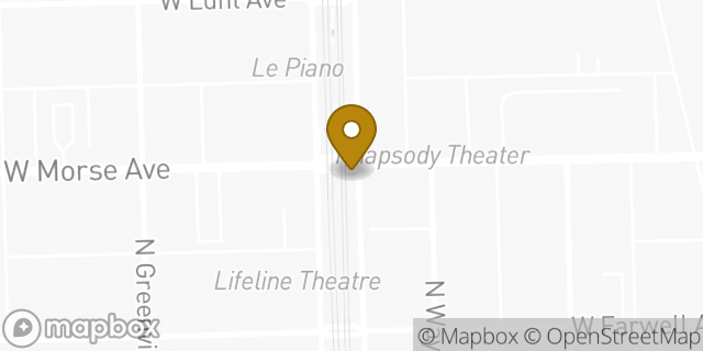 Map showing the location of Dunkin' in Chicago, IL 60626