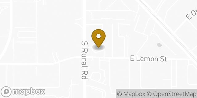 Map showing the location of Tempe, AZ (ASU (Rural/Lemon)) in Tempe, AZ 85281