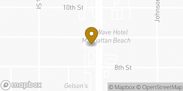 Map showing the location of Starbucks in Manhattan Beach, CA 90266