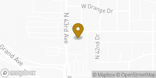 Map showing the location of Amazon Locker - Thousand in Phoenix, AZ 85019