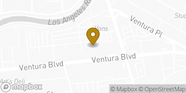 Map showing the location of Panera Bread in Studio City, CA 91604