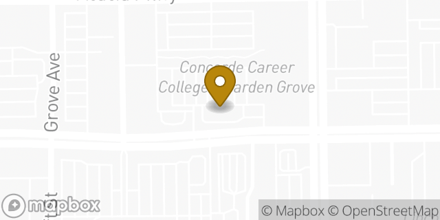 Map showing the location of McDonald's in Garden Grove, CA 92843