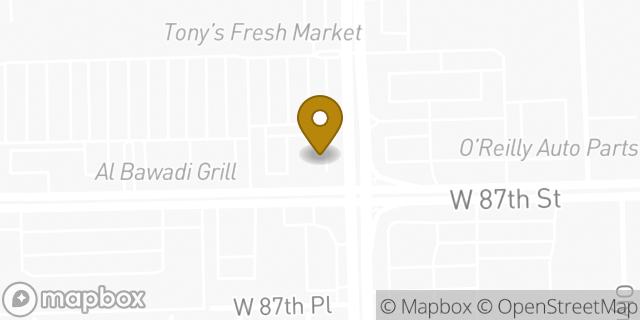 Map showing the location of Fifth Third Bank in Bridgeview, IL 60455