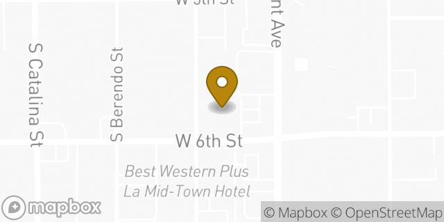 Map showing the location of Amazon Locker - Reyo in Los Angeles, CA 90020