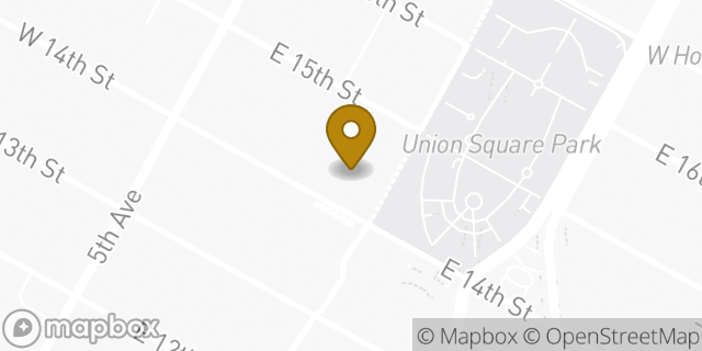Map showing the location of CrossFit Union Square in New York, NY