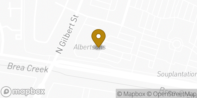 Map showing the location of Albertsons in Fullerton, CA