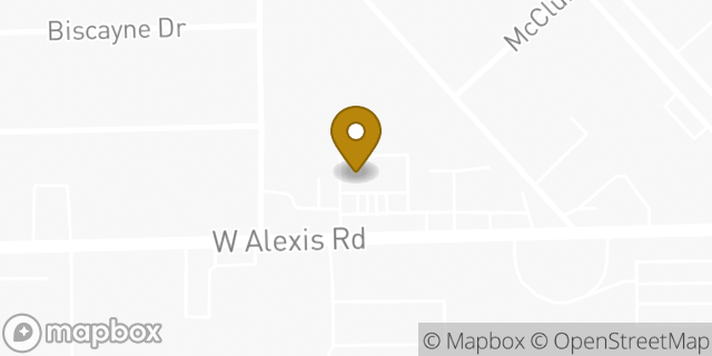 Map showing the location of Amazon Locker - Shoman in Toledo, OH 43612