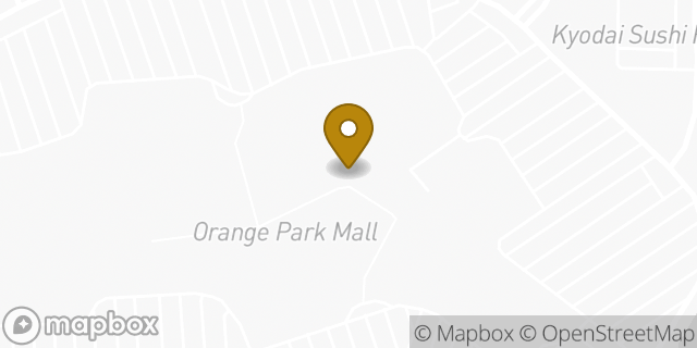 Map showing the location of Sunglass Hut in Orange Park, FL 32073