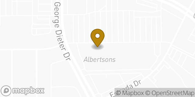 Map showing the location of Albertsons in El Paso, TX 79936