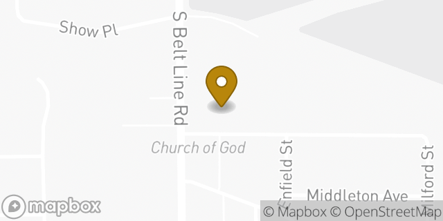 Map showing the location of Congregational Methodist Church in Grand Prairie, TX 75051