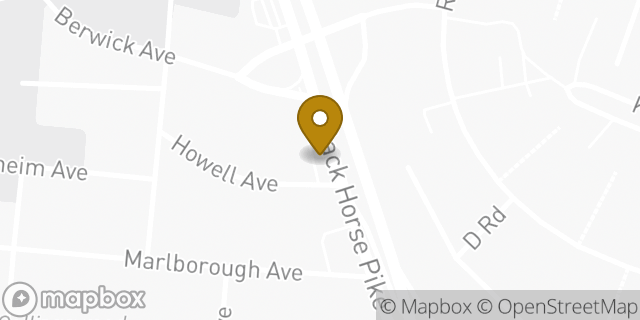 Map showing the location of Budget Car Rental in Mt Ephraim, NJ 08059