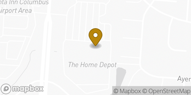 Map showing the location of Penske Truck Rental in Reynoldsburg, OH 43068