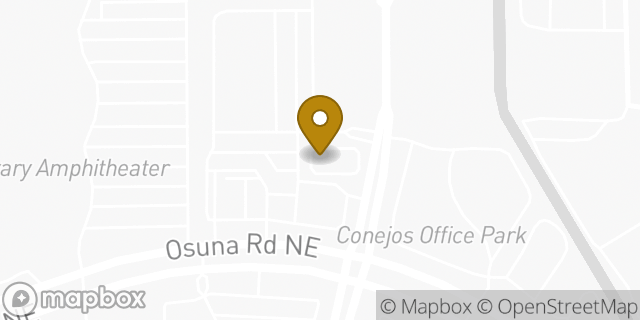 Map showing the location of Starbucks in Albuquerque, NM 87109