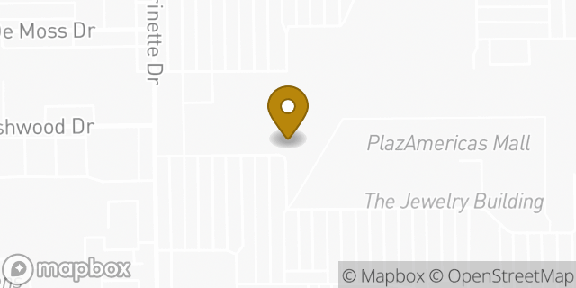 Map showing the location of Amazon Locker - Kymm in Houston, TX 77036