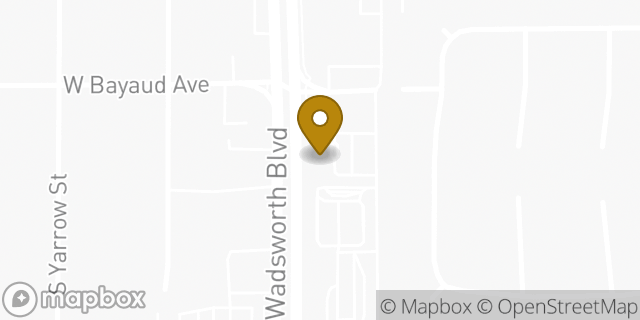 Map showing the location of Bank of America Financial Center & Drive-Thru ATM | Lakewood in Lakewood, CO 80226