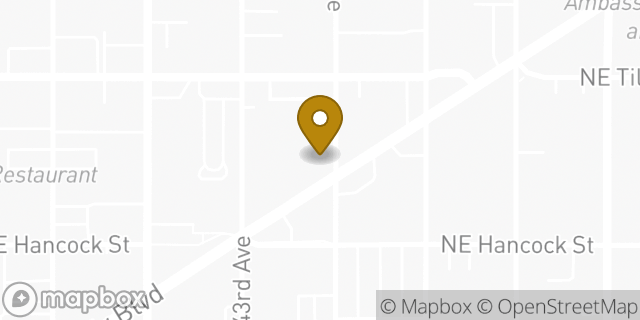 Map showing the location of Chase Bank in Portland, OR 97213