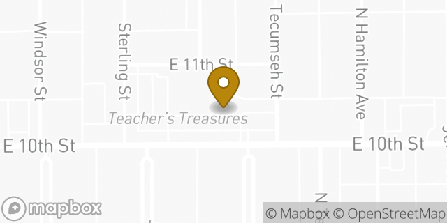 Map showing the location of Amazon Locker - Camp in Indianapolis, IN 46201