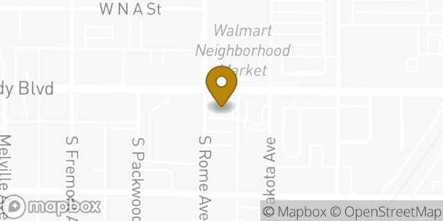 Map showing the location of Dunkin' in Tampa, FL 33606