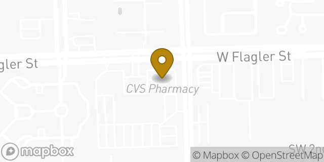 Map showing the location of ATM CVS in Miami, FL
