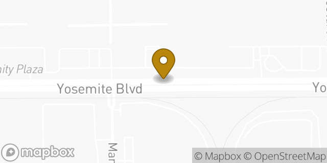 Map showing the location of Yosemite in Modesto, CA 95354
